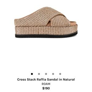 ROAM raffia sandals size 8